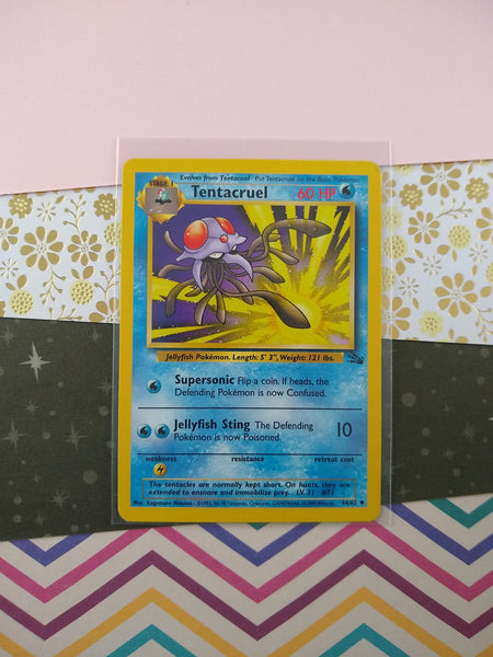 Vintage Uncommon - Tentacruel Fossil Non-Holo Pokemon Card 44/62 - VG Pfaltzcraftsmore Vintage Uncommon - Tentacruel Fossil Non-Holo Pokemon Card 44/62 - VG Pfaltzcraftsmore