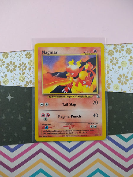 Vintage Uncommon - Magmar Neo Genesis Non-Holo Pokemon Card 40/111 - V Pfaltzcraftsmore Vintage Uncommon - Magmar Neo Genesis Non-Holo Pokemon Card 40/111 - V Pfaltzcraftsmore