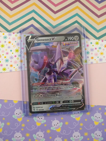Pokemon TCG - Genesect V Fusion Strike Full Art Holo Card 185/264 - NM Pfaltzcraftsmore Pokemon TCG - Genesect V Fusion Strike Full Art Holo Card 185/264 - NM Pfaltzcraftsmore