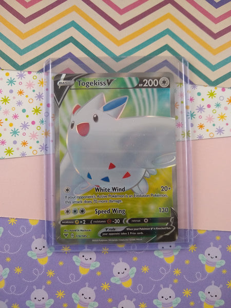 Pokemon TCG - Togekiss V Vivid Voltage Full Art Holo Card 178/185 - NM Pfaltzcraftsmore Pokemon TCG - Togekiss V Vivid Voltage Full Art Holo Card 178/185 - NM Pfaltzcraftsmore