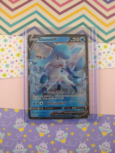 Pokemon TCG - Glaceon V Sword & Shield Promo Full Art Holographic Card Pfaltzcraftsmore Pokemon TCG - Glaceon V Sword & Shield Promo Full Art Holographic Card Pfaltzcraftsmore