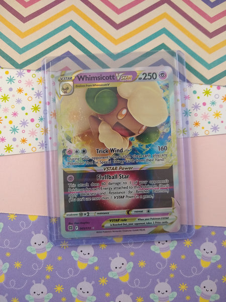 Pokemon TCG - Whimsicott VSTAR Brilliant Stars Full Art Holo Card 065/172 - NM