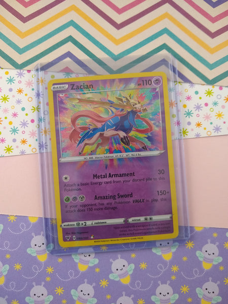 Pokemon TCG - Zacian Vivid Voltage Holographic Card 082/185 - NM Pfaltzcraftsmore Pokemon TCG - Zacian Vivid Voltage Holographic Card 082/185 - NM Pfaltzcraftsmore