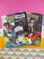 Pokemon Adventures Book Lot, Set/2 Books Black & White Softcover Ex-Lib. Fair Shape