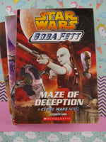 Vintage 2003 1st Printing Star Wars Boba Fett Clone Wars Novels, Set/4 (#2 #3 #4 #5) Scholastic Paperback