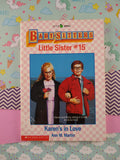 Vintage 1991 1st Printing Baby-Sitters Little Sister #15 "Karen's in Love" Paperback Book