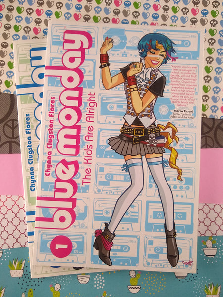 Blue Monday by Chynna Clugston Flores Vol. 1 + Vol 2 (Paperback, 2016) 1st Printings