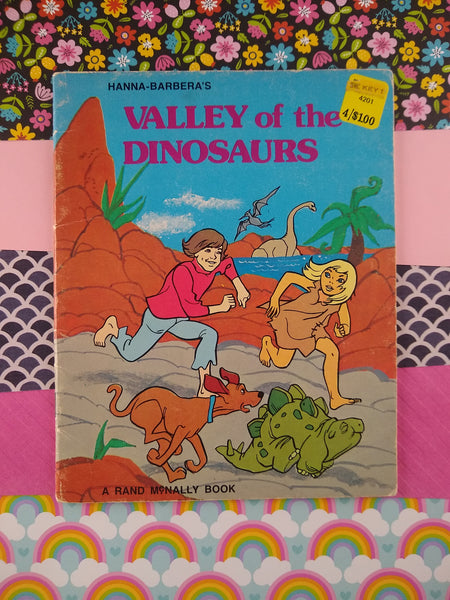 Vintage 1975 Hanna-Barbera's Valley of the Dinosaurs Rand McNally Softcover Book