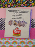 Vintage 1988 Wendy's World Wildlife Fund's All About Tigers Hardcover Picture Book