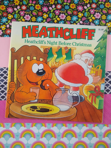 Vintage 1988 Watermill Press "Heathcliff's Night Before Christmas" Softcover, Nice & Clean