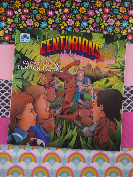 Vintage 1986 Golden Books Centurions "Vacation on Terror Island" Softcover, Nice & Clean