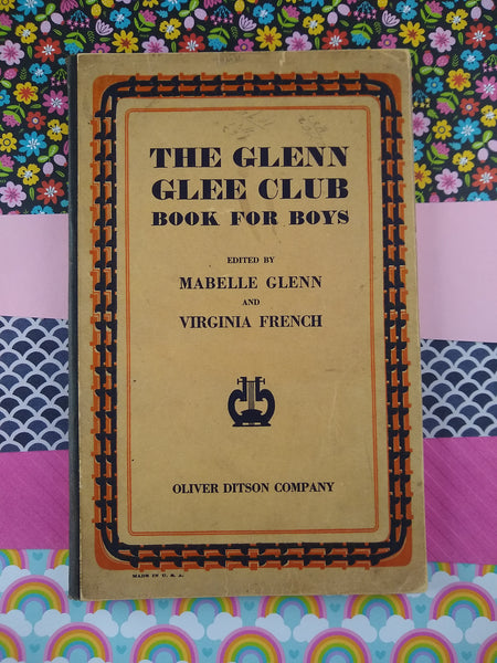 Vintage 1928 The Glenn Glee Club Book for Boys Paperback, Nice & Clean