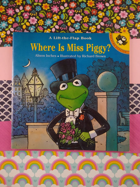 Vintage 1995 Where is Miss Piggy? Lift-the-Flap Softcover Book Picture Puffins