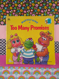 Vintage 1991 Golden Look-Look Book Muppet Kids in Too Many Promises Softcover