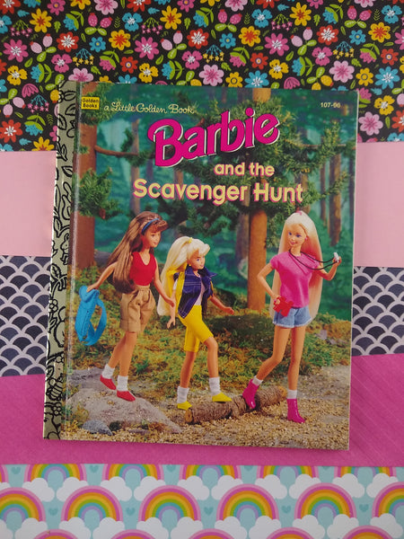 Vintage 1996 Hardcover 1st Printing Little Golden Book "Barbie and the Scavenger Hunt"