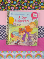 Vintage 1985 Hardcover Little Golden Book " A Day in the Park" Nice & Clean