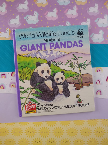 Vintage 1988 World Wildlife Fund's All About Giant Pandas WWF Wendy's Hardcover Book