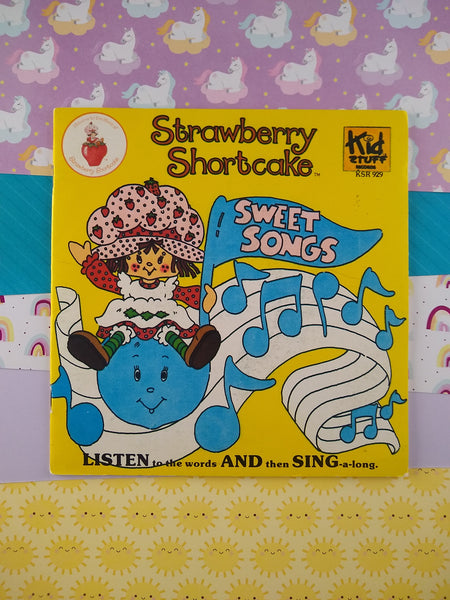 Vintage 1980 Read-Along Book & Record Strawberry Shortcake Sweet Songs 33-1/3 rpm