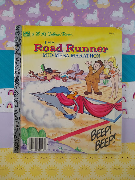 Vintage 1985 Hardcover Little Golden Book "The Road Runner Mid-Mesa Marathon" Nice & Clean