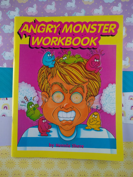 Vintage 1995 Angry Monster Workbook Softcover by Hennie Shore, Clean & Unused