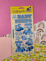 Vintage Stickopotamus Stickers, Baby Boy, 1 Sheet New & Sealed