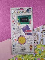 Vintage Stickopotamus Stickers, Patriotic Red White Blue Shimmer Stars, 1 Sheet New & Sealed