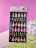 Vintage Stickopotamus Stickers, Birthday Candles, 1 Sheet New & Sealed