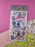 Vintage Stickopotamus Stickers, Shimmer Shiny Makeup Beauty, 1 Sheet New & Sealed