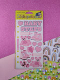 Vintage Stickopotamus Stickers, Baby Girl, 1 Sheet New & Sealed