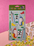 Vintage Stickopotamus Stickers, Sports Golf Caddy, 1 Sheet New & Sealed