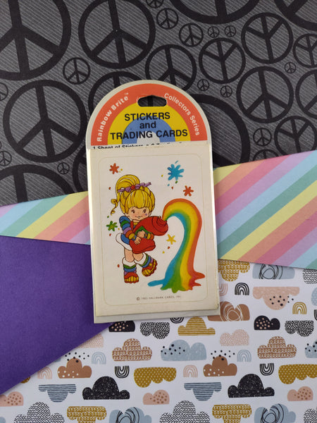 Vintage 1983 Rainbow Brite Hallmark Collectors Stickers & Trading Cards SEALED