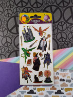 Vintage Creative Play Sticker Fun Sparkle Holo Shimmer Magic Dragon Sticker Sheet, Sealed