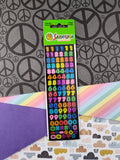 Vintage Sandylion Stickers, Prismatic Rainbow Numbers, 1 Sheet New & Sealed