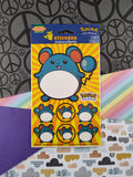 Vintage 2000 Pokemon StickerTime Sticker Sheets Marill Set of 2; Unused, Original Seal 4" x 6"