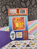 Vintage 1999 Pokemon Meowth Charmander Super-Size Artbox Stickers NEW & SEALED