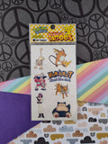 Vintage 1999 Pokemon Temporary Tattoo Sheet; New & Unopened