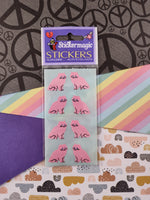 Vintage Stickermagic Single Sticker Sheet, Pink Cats, Sealed & Unopened/Unused