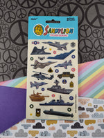 Vintage 1990's Sandylion Naval Sticker Sheet Set of 2 Sheets, Sealed New & Unopened