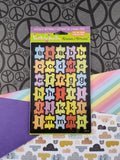 Stickety-Doo-Da Puzzle Letters Sealed Sticker Sheet Pack, 10 Sheets