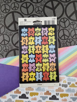 Stickety-Doo-Da Puzzle Letters Sealed Sticker Sheet Pack, 10 Sheets