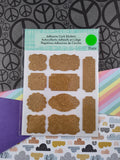 Adhesive Cork Stickers, 10 pc Nameplates New/Sealed, Unused