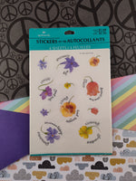 Vintage Hallmark Cards Floral Friendship Sealed Sticker Sheet Pack, 4 Sheets