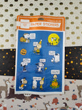 Vintage 1990's Ambassador Peanuts Snoopy Halloween Full Sticker Sheets Pack of 4 Sheets, NEW & SEALED