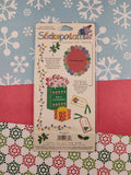 Vintage Stickopotamus Christmas Mistletoe Poinsettia Sticker Pack, New/Sealed