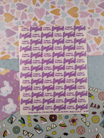 Vintage Lisa Frank Rainbow Hot Air Balloons Hearts Full Sticker Sheet S165