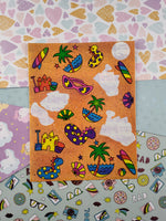 Vintage Lisa Frank Rainbow Beach Sandcastle Partial Sticker Sheet S126