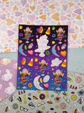 Vintage Lisa Frank Rainbow Space Galactic Sundae Partial Sticker Sheet S249