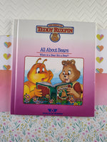 Vintage 1985 World of Teddy Ruxpin: All About Bears Hardcover Book, Nice & Clean