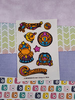 Vintage 1984 Horoscope Cancer Scratch 'n Sniff Full Sticker Sheet