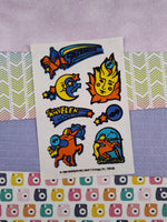 Vintage 1984 Horoscope Sagittarius Scratch 'n Sniff Full Sticker Sheet